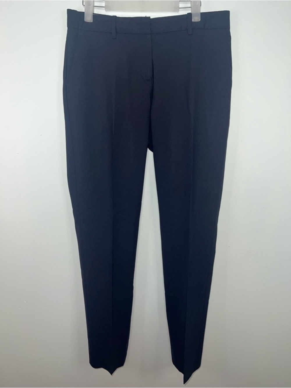 Theory Superslim Edition Navy Wool Slim Ankle Pants Size 8 Career Chic Tailored